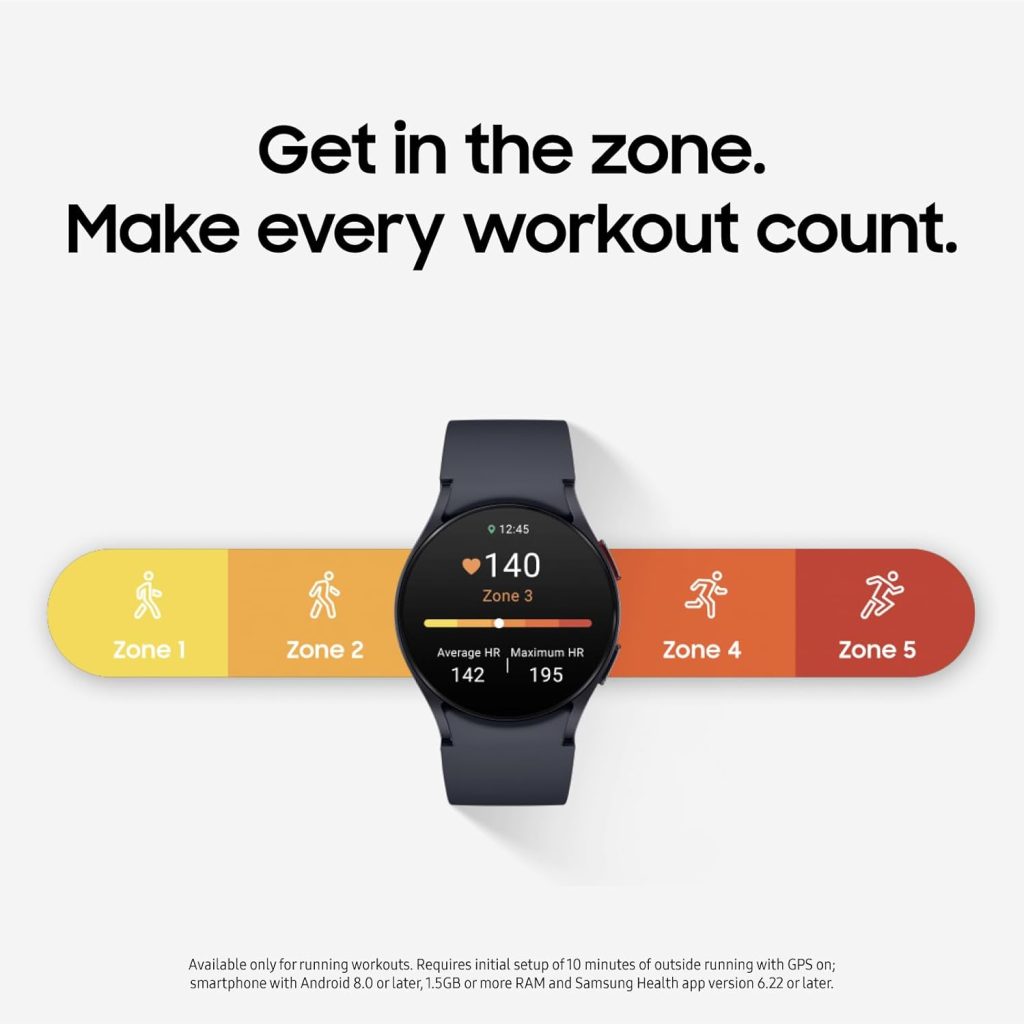 
SAMSUNG Galaxy Watch 6 44mm Bluetooth Smartwatch, Fitness Tracker, Personalized HR Zones, Advanced Sleep Coaching, Heart Monitor, BIA Sensor for Health