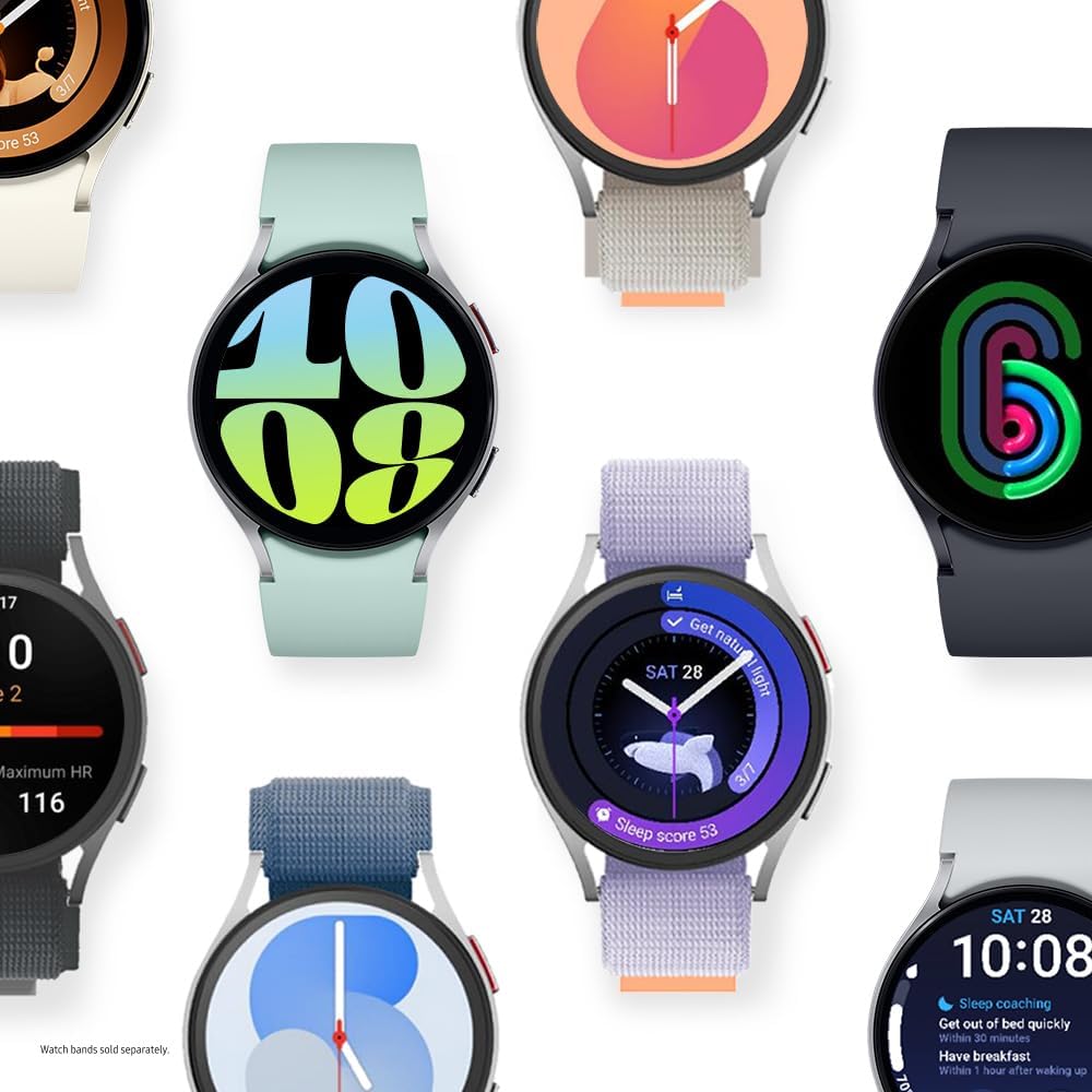 SAMSUNG Galaxy Watch 6 44mm Bluetooth Smartwatch, Fitness Tracker, Personalized HR Zones, Advanced Sleep Coaching, Heart Monitor, BIA Sensor for Health