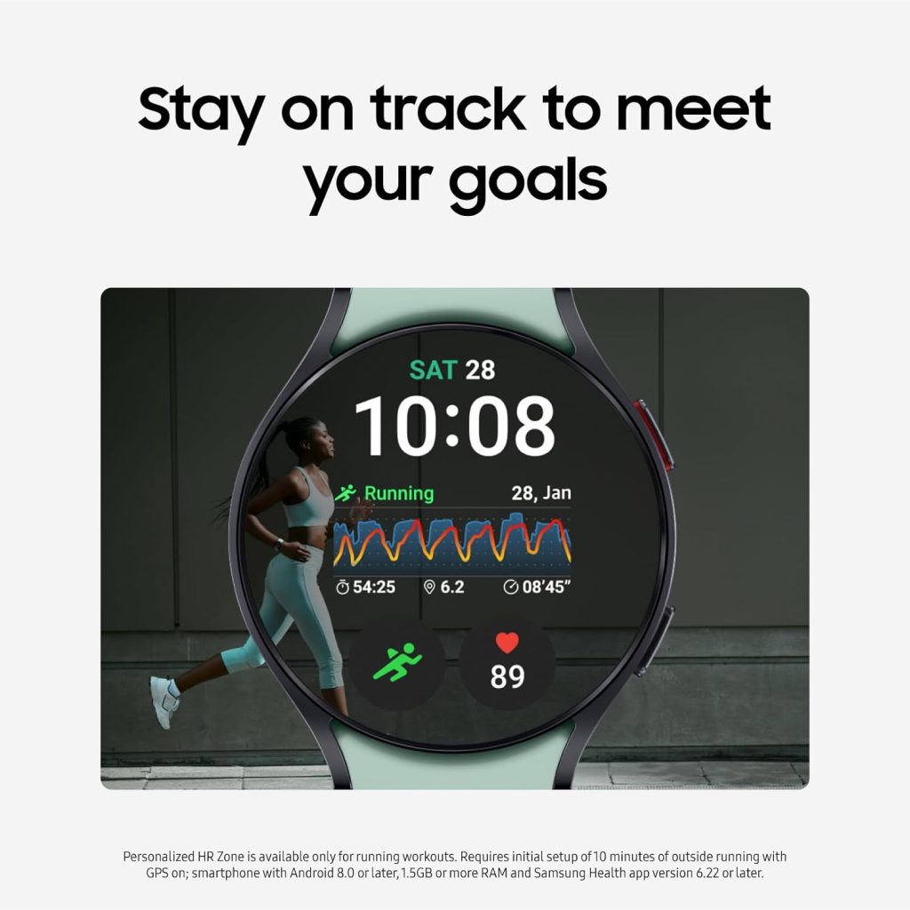 SAMSUNG Galaxy Watch 6 44mm Bluetooth Smartwatch, Fitness Tracker, Personalized HR Zones, Advanced Sleep Coaching, Heart Monitor, BIA Sensor for Health