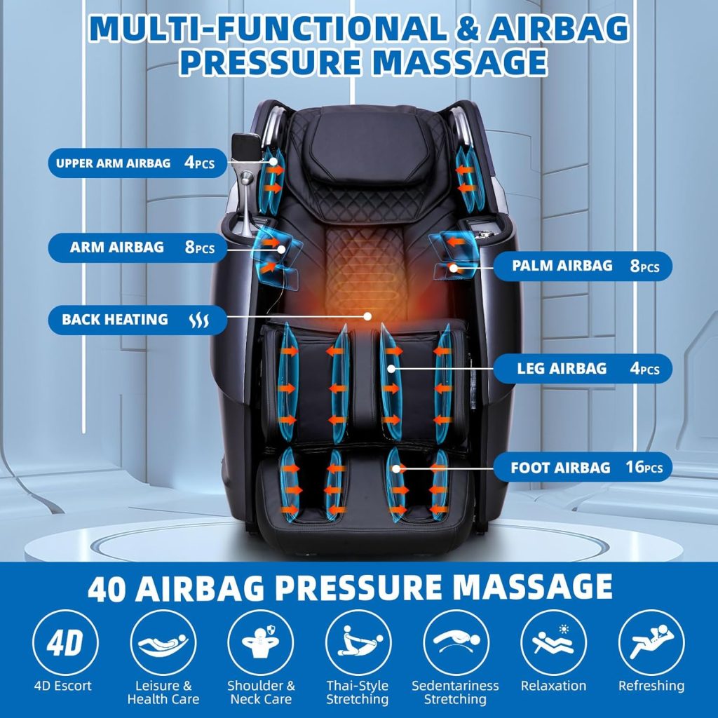 Multi Functional Airbag Pressure Massage - Shoulder Neck Care, Thai Style Stretching Relaxation Refershing Hack Heating