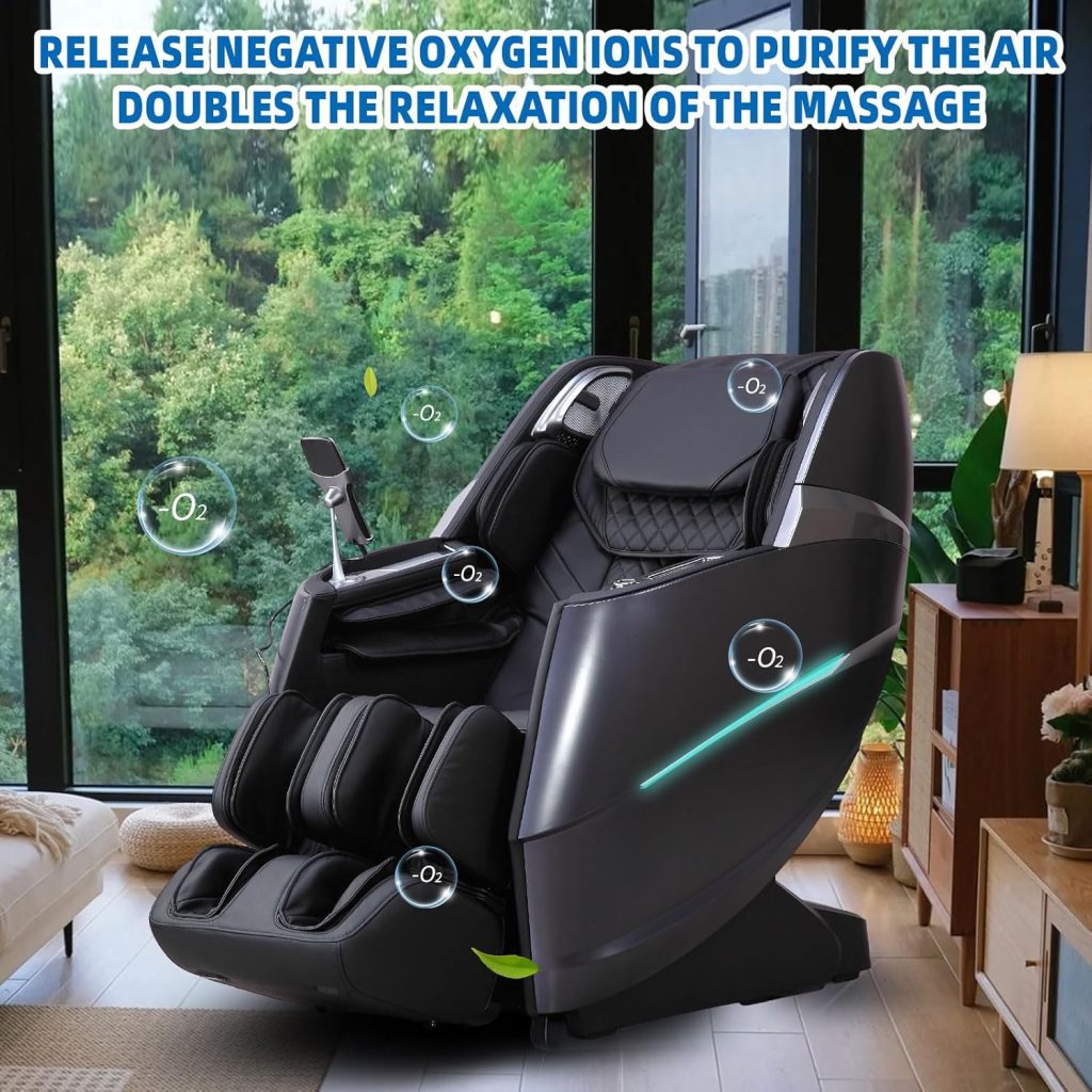 RelaxRelife Massage Chair Full Body, Zero Gravity Massage Chairs Recliner, 11 Massage Technique, 40 Airbag Massage Shiatsu Massage Chair, AI Voice Massage