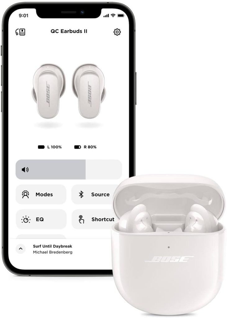 Bose QuietComfort Earbuds II, Wireless, Bluetooth, Proprietary Active Noise Cancelling Technology In-Ear Headphones with Personalized Noise Cancellation