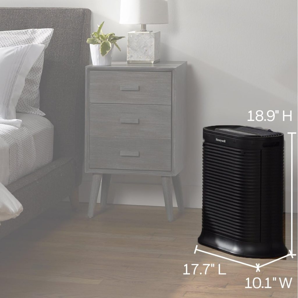 Honeywell HPA200 HEPA Air Purifier for Large Rooms - Microscopic Airborne Allergen+ Reducer, Cleans Up To 1500 Sq Ft in 1 Hour - Wildfire/Smoke, Pollen