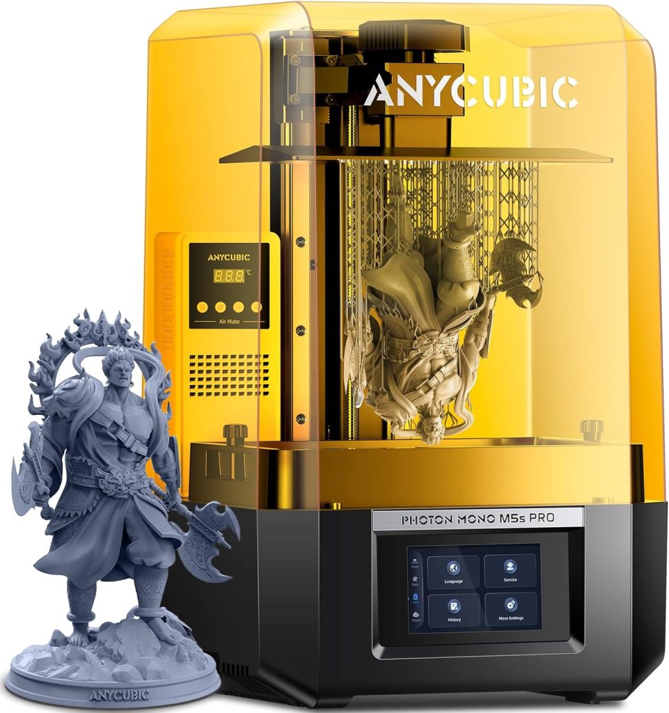 ANYCUBIC Photon Mono M5s Pro Resin 3D Printer, 10.1'' 14K HD Mono LCD, 3X High Speed Printing, Leveling-Free&Intelligent Detection, Large