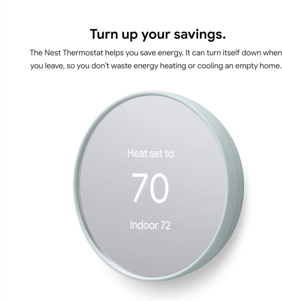Google Nest Thermostat - Smart Thermostat for Home - Programmable Wifi Thermostat - Fog