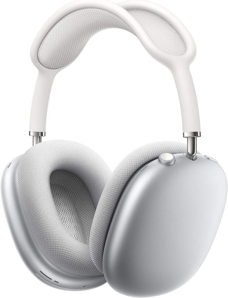 Apple AirPods Max Wireless Over-Ear Headphones, Active Noise Cancelling, Transparency Mode, Personalized Spatial Audio, Dolby Atmos, Bluetooth Headphones for iPhone – Silver