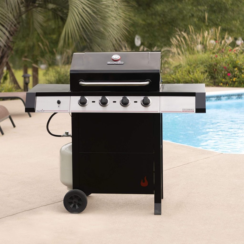 Charbroil® Performance Series™ Amplifire™ Technology 4-Burner Cart Propane Gas Stainless Steel Grill - 463330521