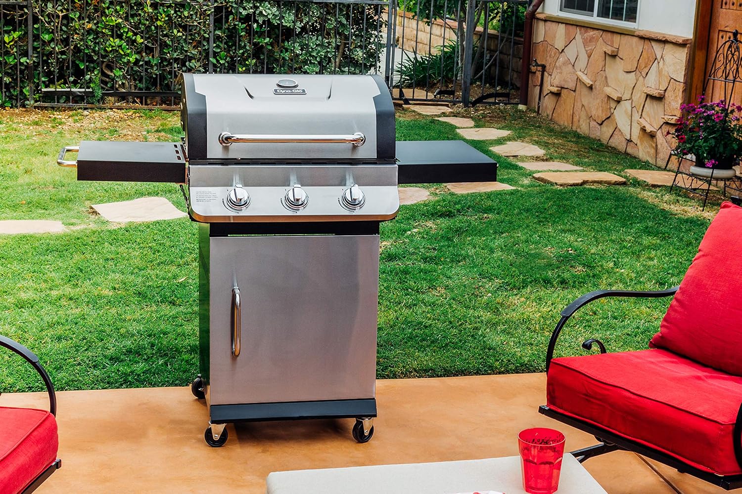 Dyna-Glo DGP397SNP-D Premier 3 Burner Propane Gas Grill, Stainless