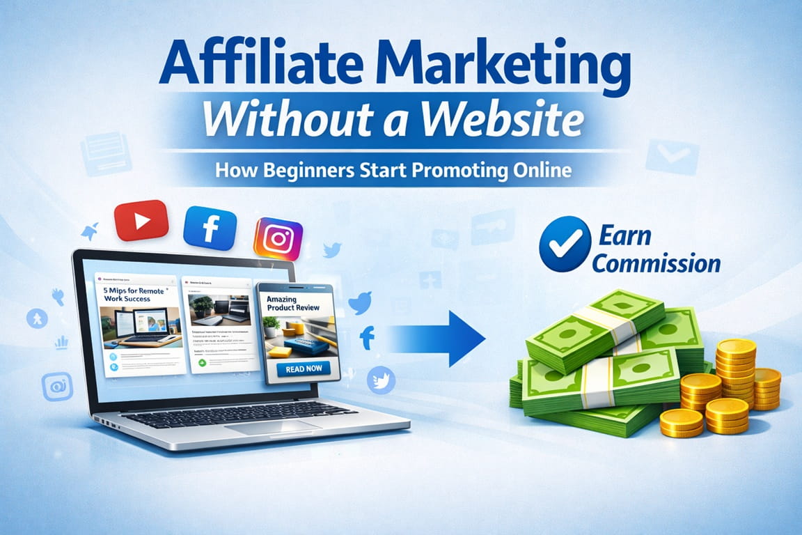 affiliate marketing without a website for beginners